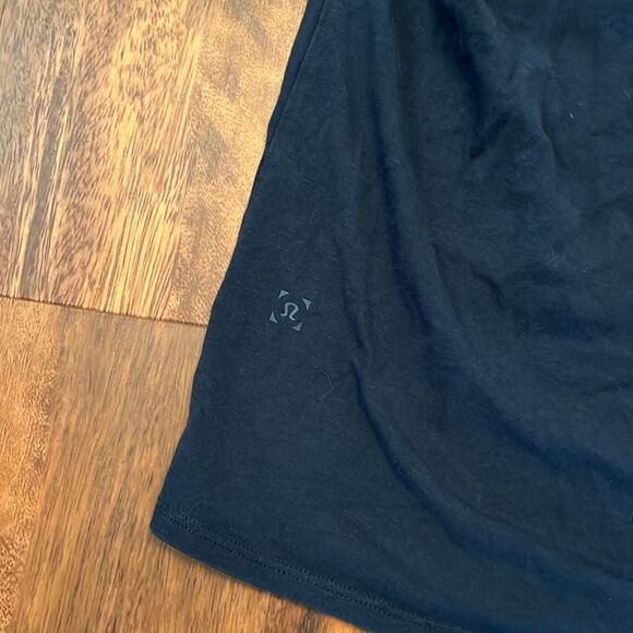 Lululemon Bodhi Short Sleeve T-Shirt Crew Neck Raglan Navy Black Mens Large - Picture 4 of 4